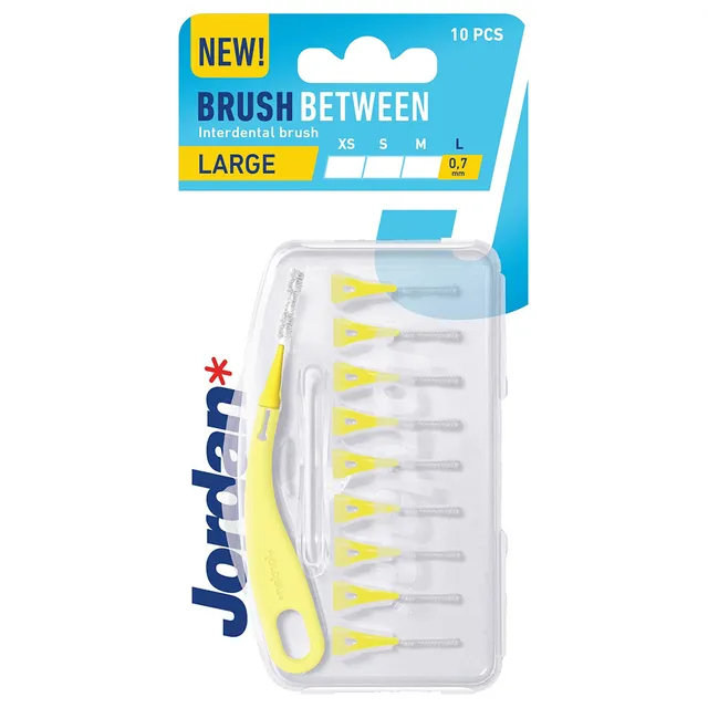 JORDAN BRUSH BETWEEN INTERDENTAL BRUSHES L 10 PCS.