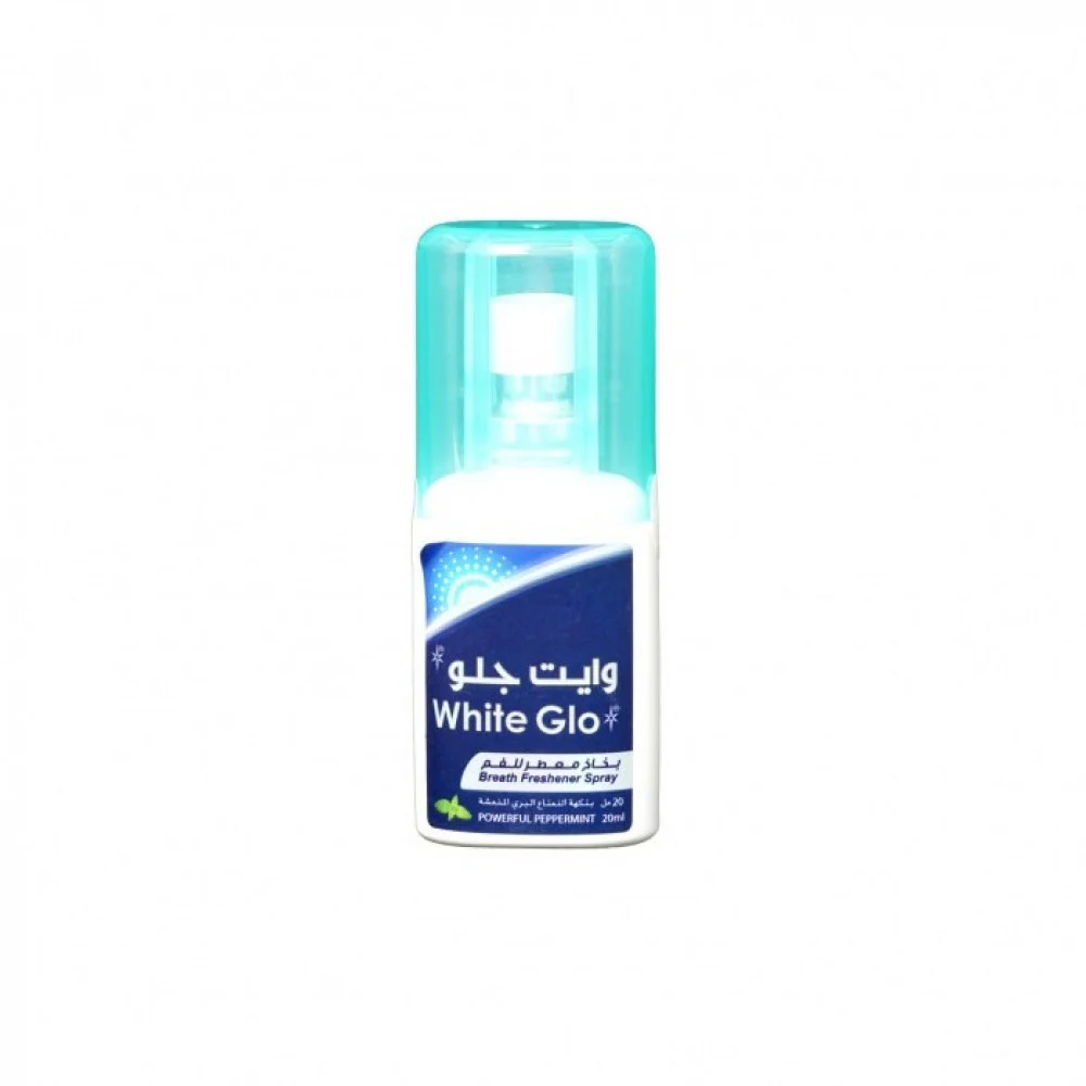 بخاخ معطر للفم بنهكة النعناع المنعش من وايت جلو 20 مل